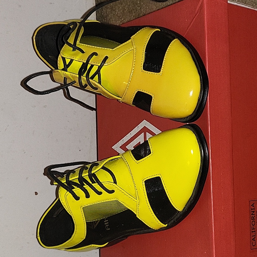 Athena Yellow/Black Oxford style shoes
